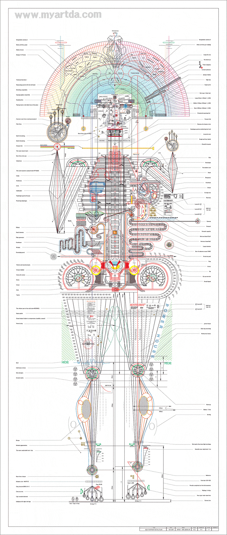 Self-Portrait, personal infographic by Stephanie Mari