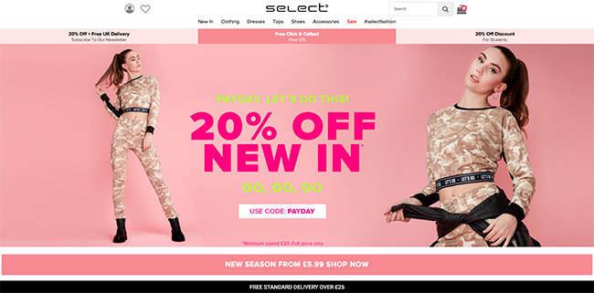 clothing stores - select