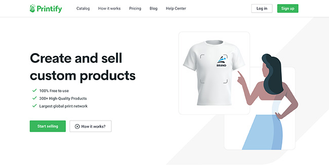 printify homepage - best dropshipping suppliers