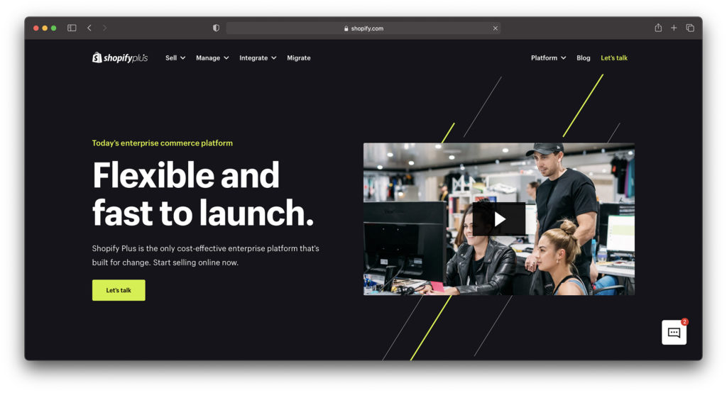 shopify plus - bästa volusion prime alternativen