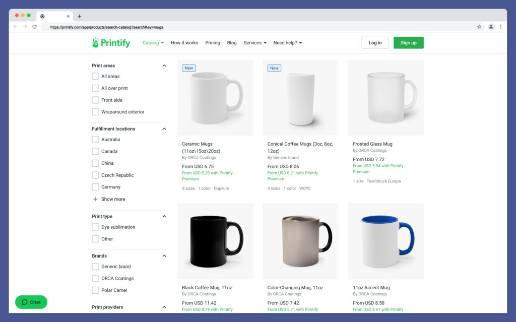 printify - Лучшие компании по продаже кружек с печатью по запросу