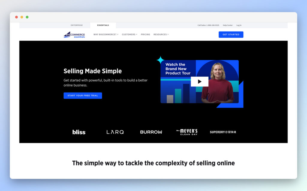 bigcommerce - bästa jämförelsediagram för e-handelsplattformar