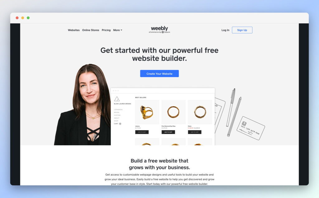 weebly - bästa jämförelsediagram för e-handelsplattformar