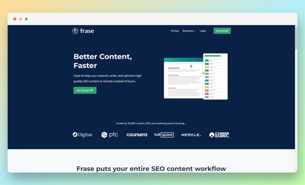 Frase.io - công cụ tạo mô tả sản phẩm ai tốt nhất